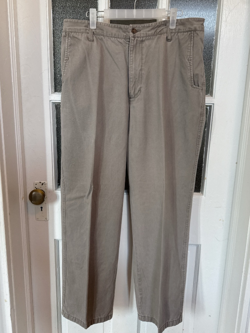 Woolrich Fieldstone Men’s 36x30 Gray Cotton Chino Pants Straight Leg 1543